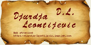 Đurđa Leontijević vizit kartica